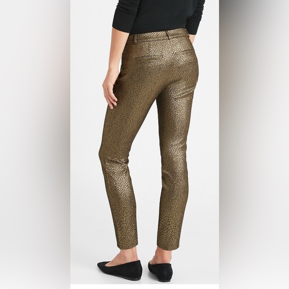 Banana Republic Metallic Gold Sloan Pants